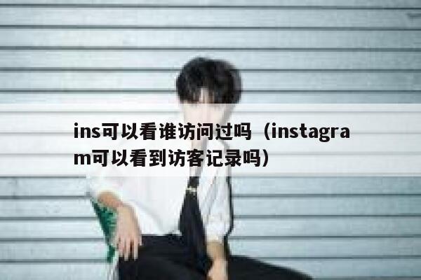ins可以看谁访问过吗（instagram可以看到访客记录吗） 第1张