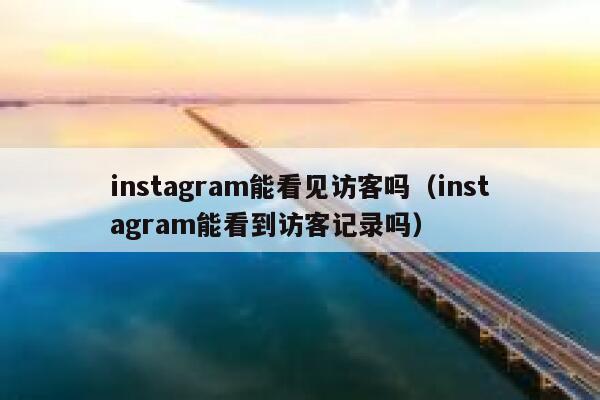 instagram能看见访客吗（instagram能看到访客记录吗） 第1张