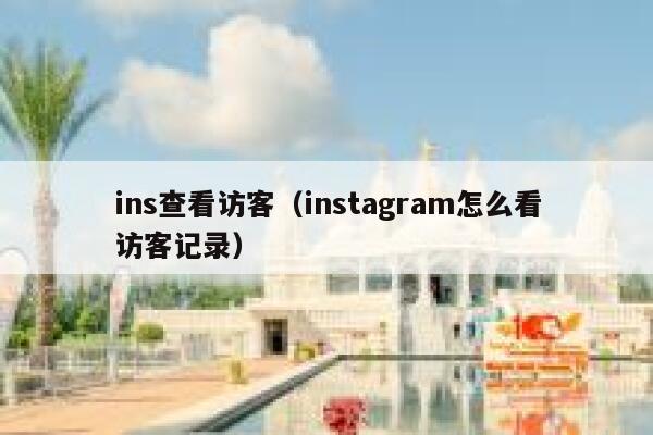 ins查看访客（instagram怎么看访客记录） 第1张