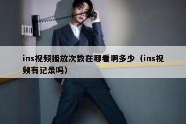 ins视频播放次数在哪看啊多少（ins视频有记录吗） 第1张