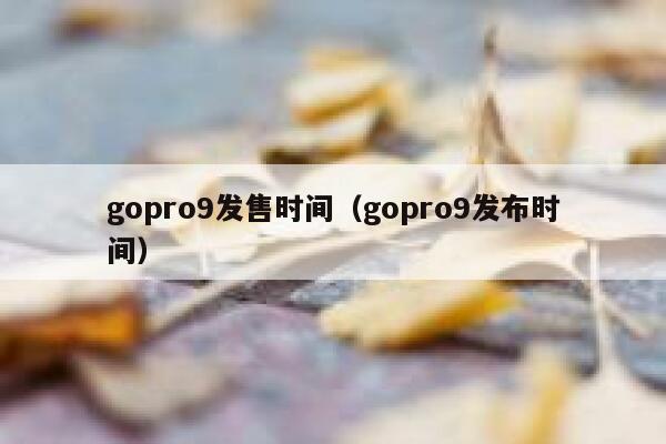 gopro9发售时间（gopro9发布时间） 第1张