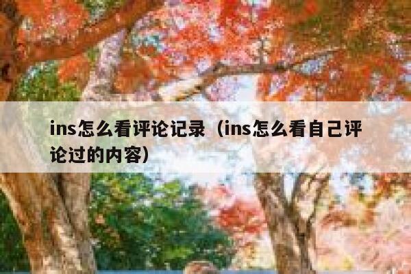ins怎么看评论记录（ins怎么看自己评论过的内容） 第1张