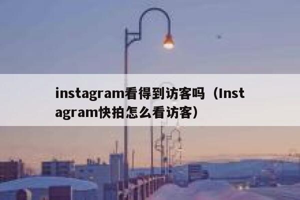 instagram看得到访客吗(Instagram快拍怎么看访客) 第1张 instagram看得到访客吗(Instagram快拍怎么看访客) 第1张