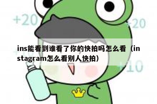 ins能看到谁看了你的快拍吗怎么看(instagram怎么看别人快拍) 第1张 ins能看到谁看了你的快拍吗怎么看(instagram怎么看别人快拍) 第1张