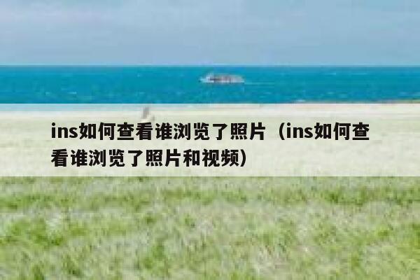ins如何查看谁浏览了照片（ins如何查看谁浏览了照片和视频） 第1张