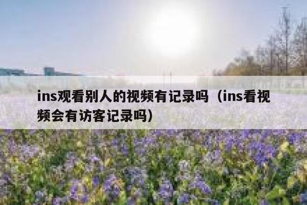 ins观看别人的视频有记录吗（ins看视频会有访客记录吗） 第1张
