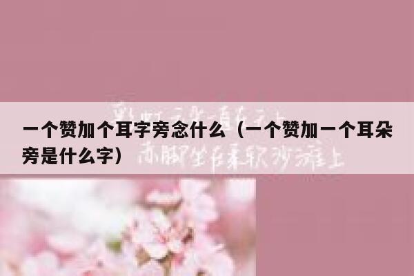 一个赞加个耳字旁念什么（一个赞加一个耳朵旁是什么字） 第1张