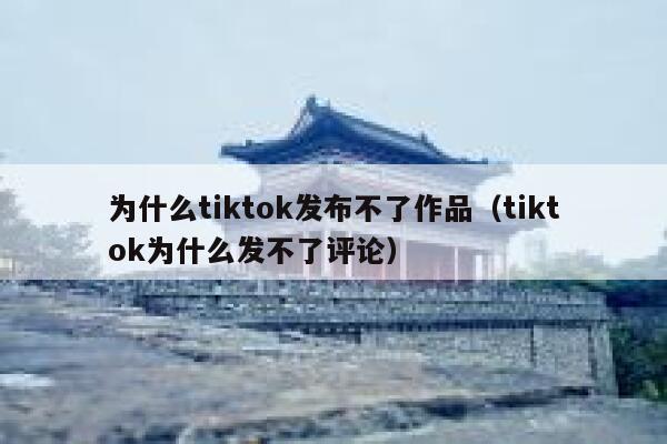 为什么tiktok发布不了作品（tiktok为什么发不了评论） 第1张
