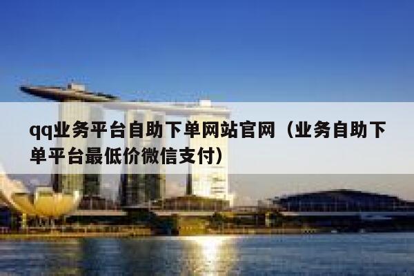 qq业务平台自助下单网站官网（业务自助下单平台最低价微信支付） 第1张