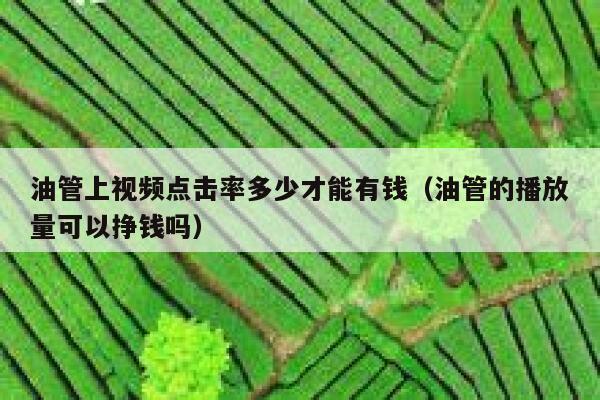 油管上视频点击率多少才能有钱（油管的播放量可以挣钱吗） 第1张