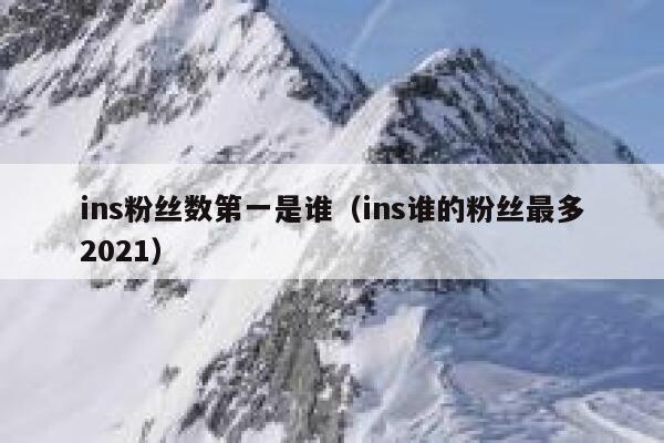 ins粉丝数第一是谁（ins谁的粉丝最多2021） 第1张