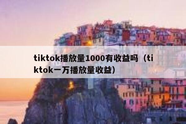 tiktok播放量1000有收益吗（tiktok一万播放量收益） 第1张