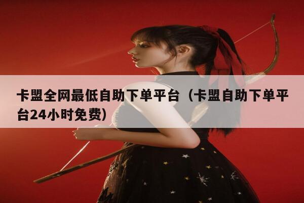 卡盟全网最低自助下单平台（卡盟自助下单平台24小时免费） 第1张
