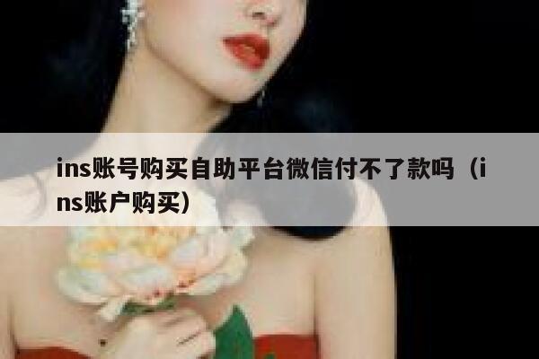 ins账号购买自助平台微信付不了款吗（ins账户购买） 第1张