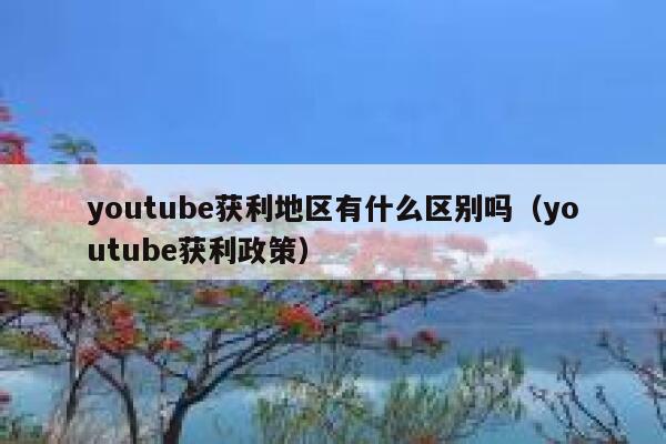 youtube获利地区有什么区别吗（youtube获利政策） 第1张