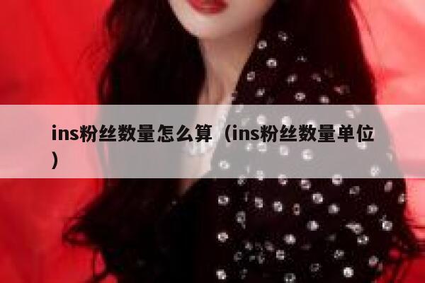 ins粉丝数量怎么算（ins粉丝数量单位） 第1张
