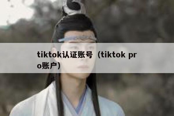 tiktok认证账号（tiktok pro账户） 第1张