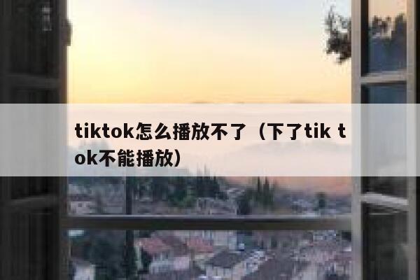 tiktok怎么播放不了（下了tik tok不能播放） 第1张