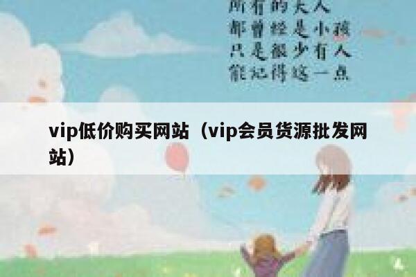 vip低价购买网站（vip会员货源批发网站） 第1张