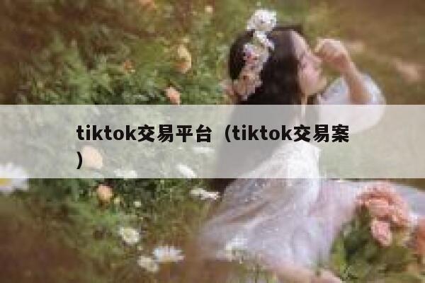 tiktok交易平台（tiktok交易案） 第1张
