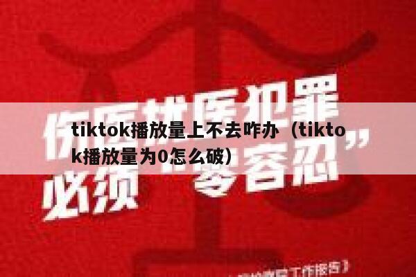 tiktok播放量上不去咋办（tiktok播放量为0怎么破） 第1张