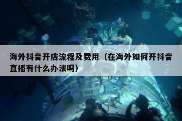 海外抖音开店流程及费用(在海外如何开抖音直播有什么办法吗) 第1张 海外抖音开店流程及费用(在海外如何开抖音直播有什么办法吗) 第1张