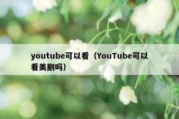 youtube可以看(YouTube可以看美剧吗) 第1张 youtube可以看(YouTube可以看美剧吗) 第1张