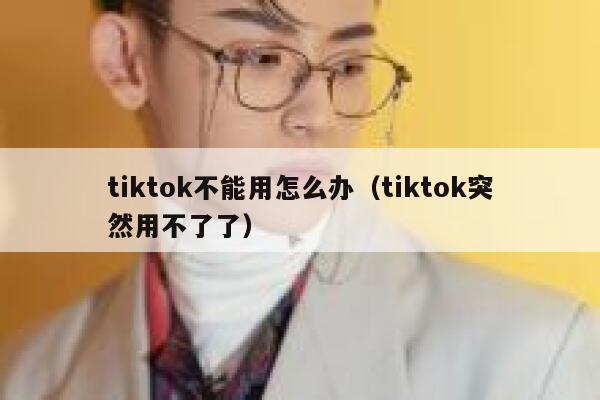 tiktok不能用怎么办（tiktok突然用不了了） 第1张