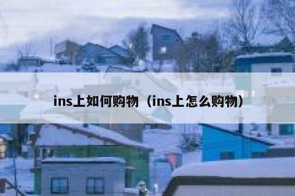 ins上如何购物（ins上怎么购物） 第1张