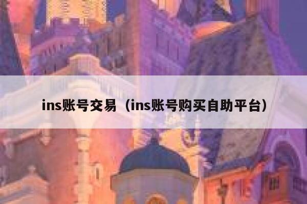 ins账号交易（ins账号购买自助平台） 第1张