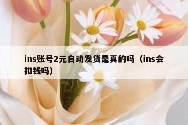 ins账号2元自动发货是真的吗（ins会扣钱吗） 第1张