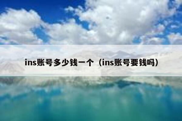 ins账号多少钱一个（ins账号要钱吗） 第1张