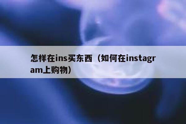 怎样在ins买东西(如何在instagram上购物) 第1张 怎样在ins买东西(如何在instagram上购物) 第1张