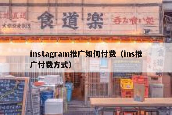 instagram推广如何付费（ins推广付费方式） 第1张