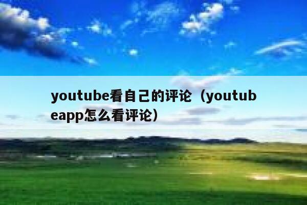 youtube看自己的评论（youtubeapp怎么看评论） 第1张