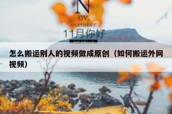 怎么搬运别人的视频做成原创（如何搬运外网视频） 第1张