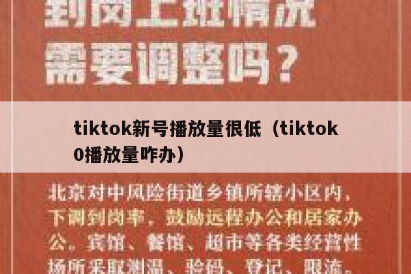 tiktok新号播放量很低（tiktok0播放量咋办） 第1张