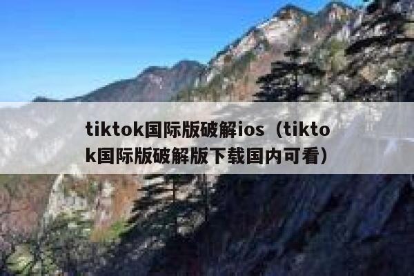 tiktok国际版破解ios(tiktok国际版破解版下载国内可看) 第1张 tiktok国际版破解ios(tiktok国际版破解版下载国内可看) 第1张