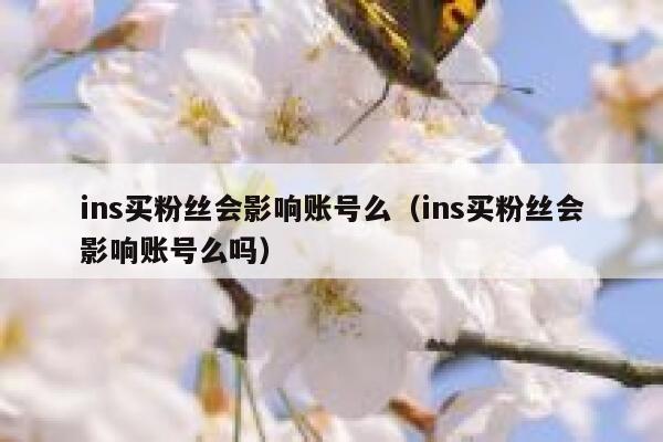 ins买粉丝会影响账号么（ins买粉丝会影响账号么吗） 第1张
