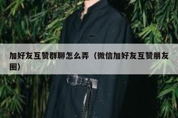加好友互赞群聊怎么弄（微信加好友互赞朋友圈） 第1张