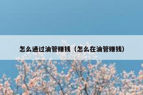 怎么通过油管赚钱（怎么在油管赚钱） 第1张