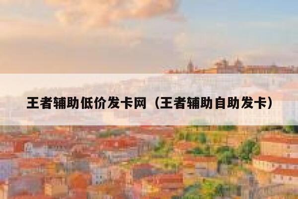王者辅助低价发卡网（王者辅助自助发卡） 第1张