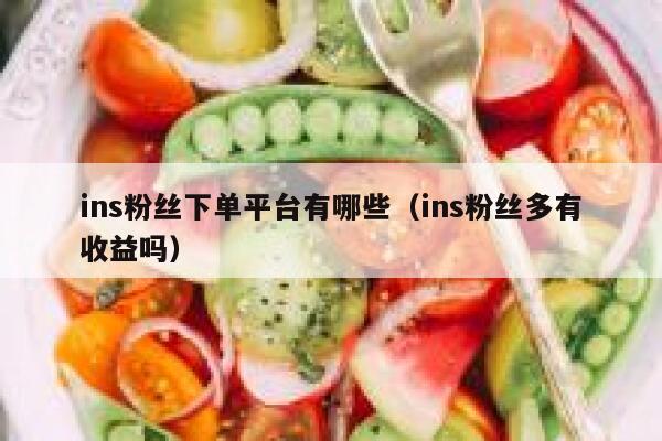 ins粉丝下单平台有哪些（ins粉丝多有收益吗） 第1张