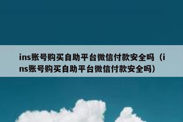 ins账号购买自助平台微信付款安全吗(ins账号购买自助平台微信付款安全吗) 第1张 ins账号购买自助平台微信付款安全吗(ins账号购买自助平台微信付款安全吗) 第1张