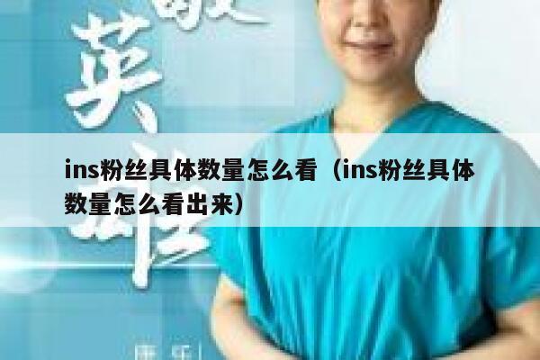 ins粉丝具体数量怎么看（ins粉丝具体数量怎么看出来） 第1张