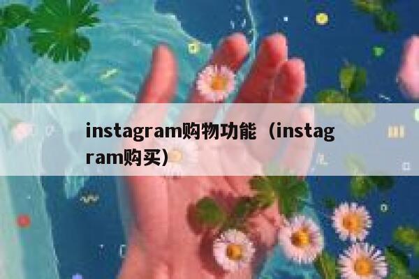 instagram购物功能（instagram购买） 第1张