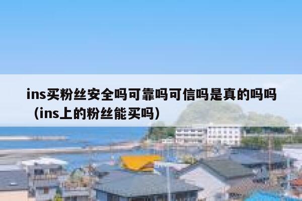ins买粉丝安全吗可靠吗可信吗是真的吗吗（ins上的粉丝能买吗） 第1张