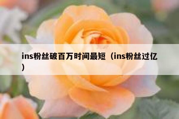 ins粉丝破百万时间最短（ins粉丝过亿） 第1张