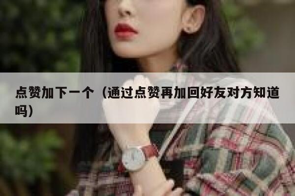 点赞加下一个（通过点赞再加回好友对方知道吗） 第1张