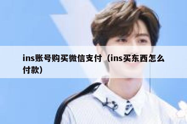 ins账号购买微信支付（ins买东西怎么付款） 第1张